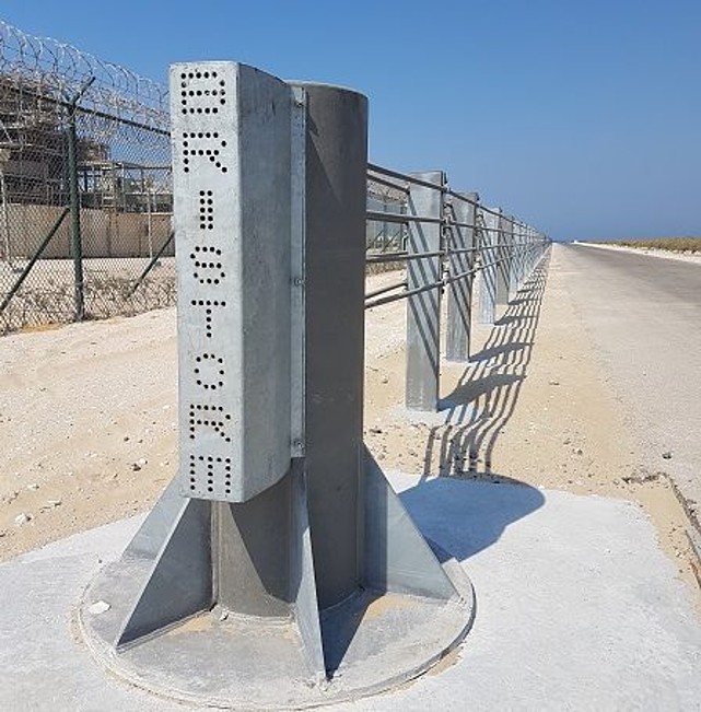 Bristorm Zero Fence installed by road