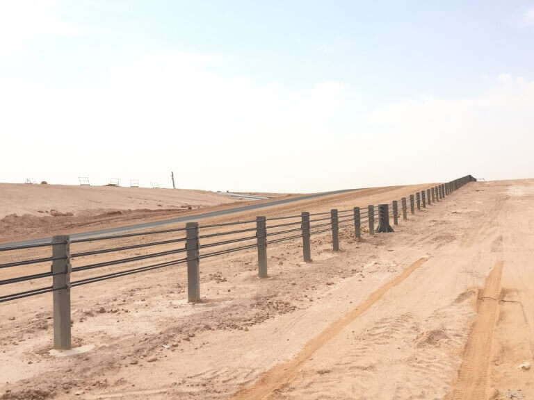 Bristorm Zero Fence installed in desert