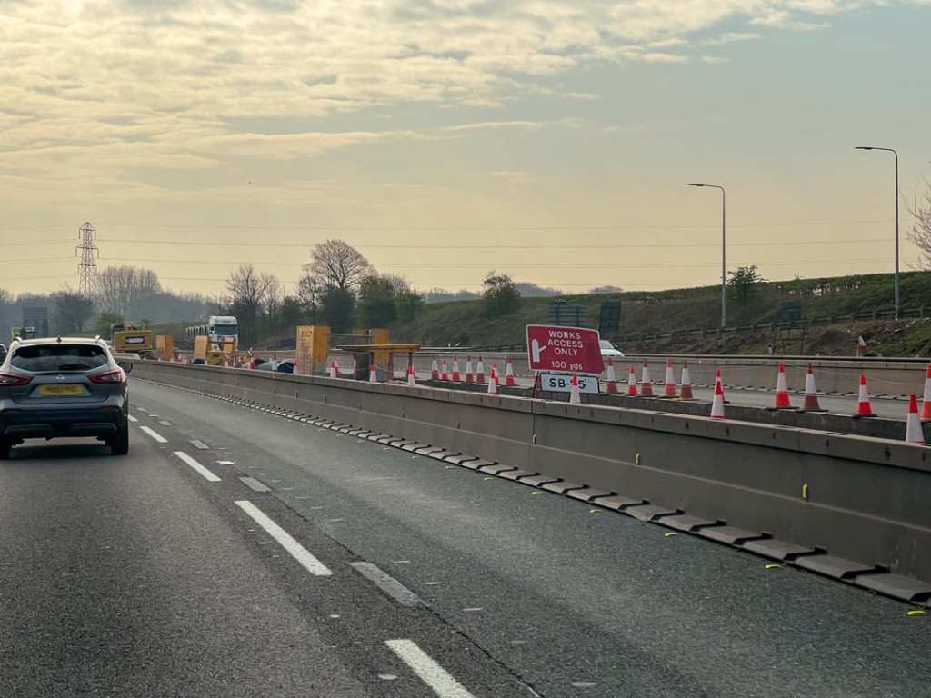 Zoneguard and REBLOC installed on the M6 Junction 21a