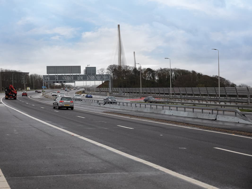 Sologuard installed at Queensferry Crossing in Edinburgh by road