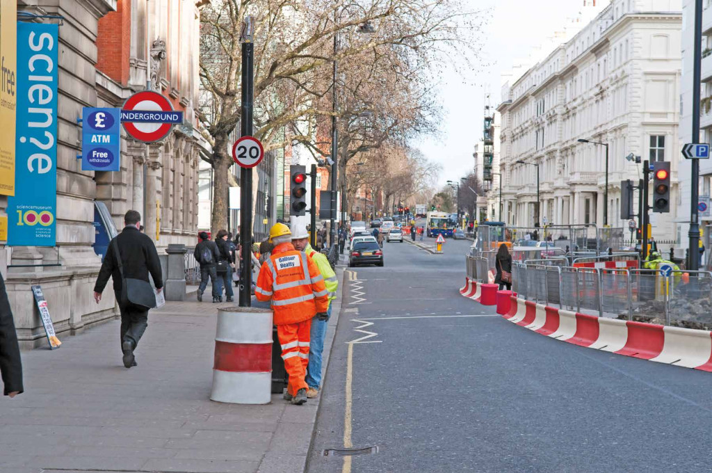 MASS Barrier system installed at Exhibition Road in London near Underground station